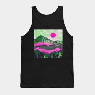 Pink Landscape Tank Top